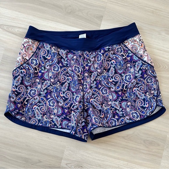 Lands' End Other - Lands End Blue Paisley Swim Shorts 22W Modest